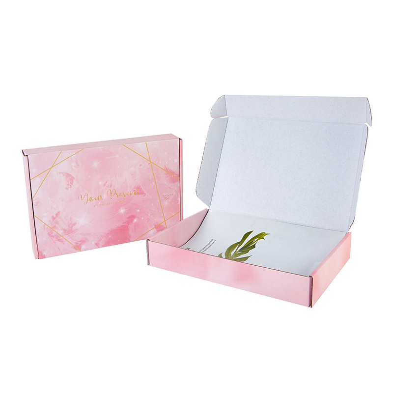 Caja de regalo plegable de correo corrugado cosmético