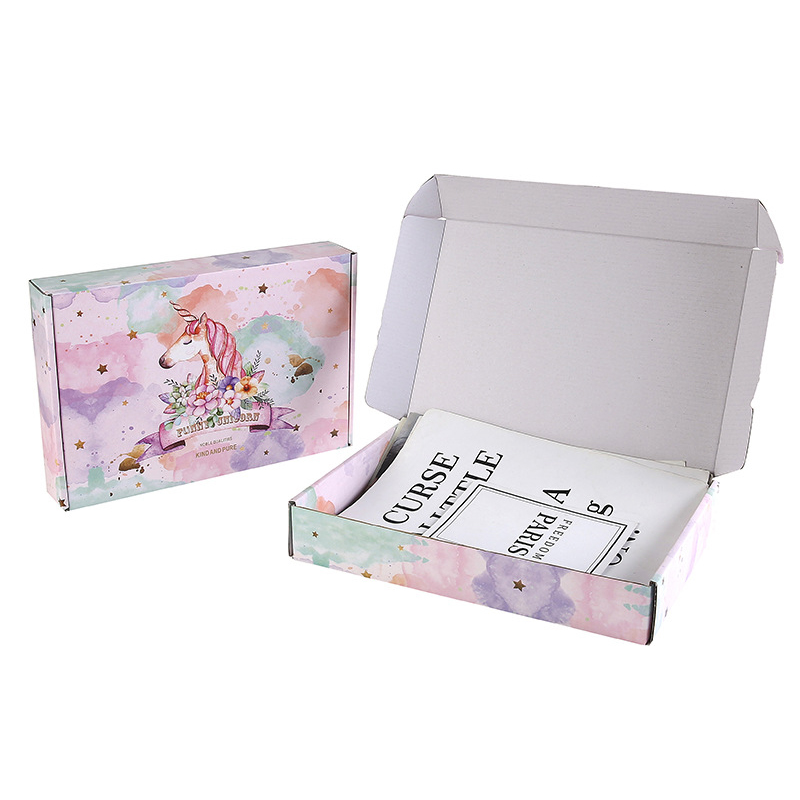 Caja de regalo plegable de correo corrugado cosmético