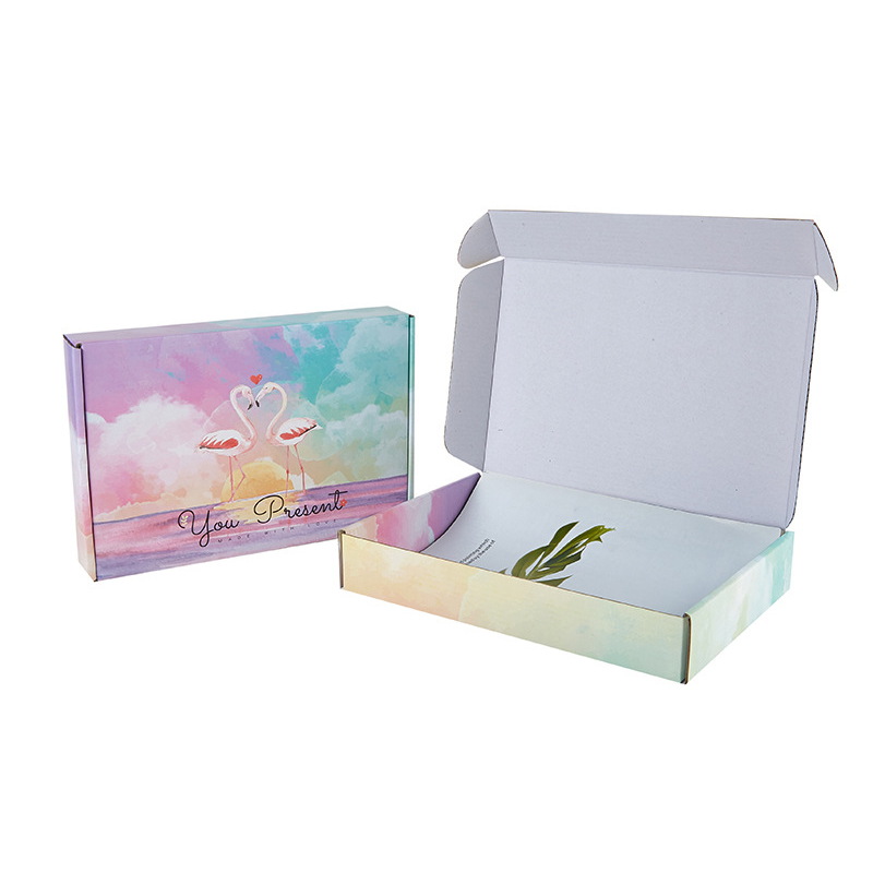 Caja de regalo plegable de correo corrugado cosmético