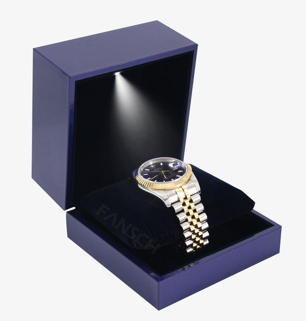 Caja de regalo de joyería de reloj cuadrado personalizado 