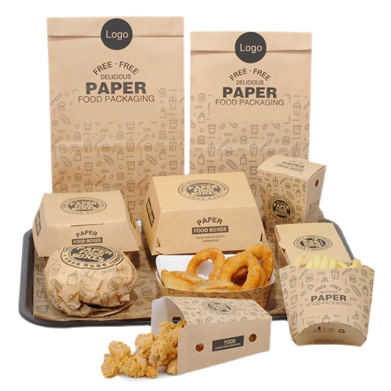 Caja de hamburguesas de comida rápida biodegradable compostable eco compostable