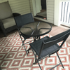 Silla de acero plegable mesa cuadrada de mesa y silla al aire libre