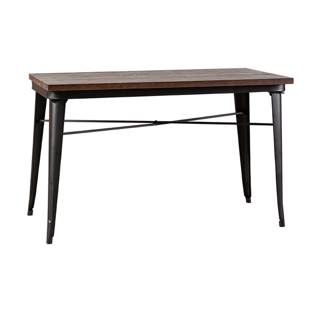 Mesa de comedor de madera sólida Combinación de mesa y silla de hierro forjado