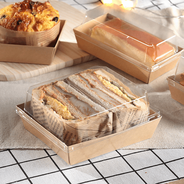 Bandeja de alimentos de papel Kraft Kraft con recubrimiento de PLA