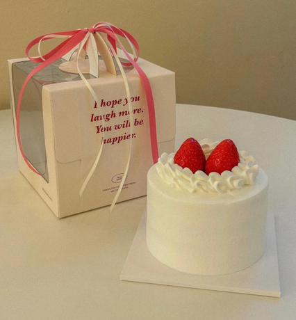 Pan de papel de papel blanco ecológico personalizado Pehor de papel de papel ecológico Caja de paquete de pastel dulce con mango oculto