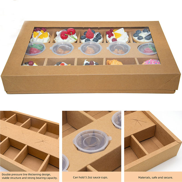 Caja de almuerzo para llevar a comida para llevar en papel ecológico