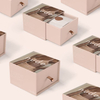 Paquete de regalo de cajón personalizado Cajas de regalo de lujo para la caja de empaque de joyas con mango de cinta Logotipo impreso estampado en caliente