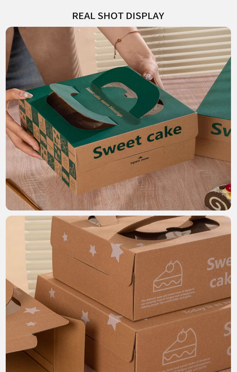 del pastel de papel marrón ecológico