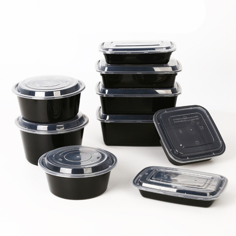 Caja de lonchera de bento de preparación de comidas de plástico de compartimento