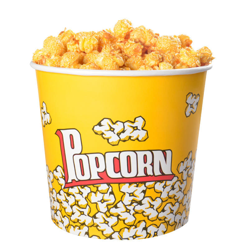 Paquete de papel de palomitas de maíz con tapa