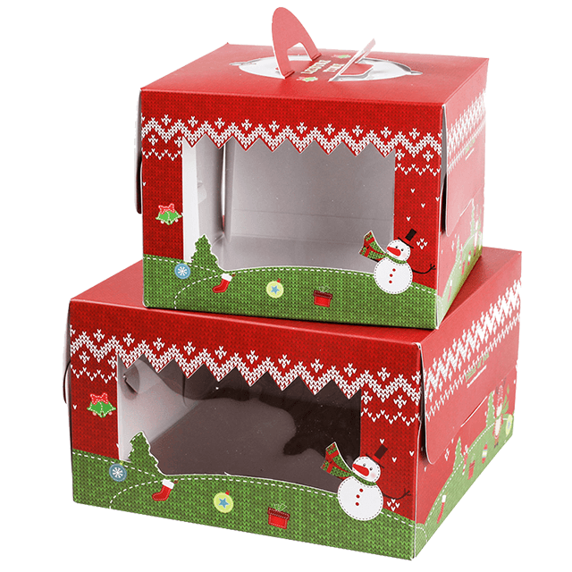 Caja de paquete de pastel de regalo