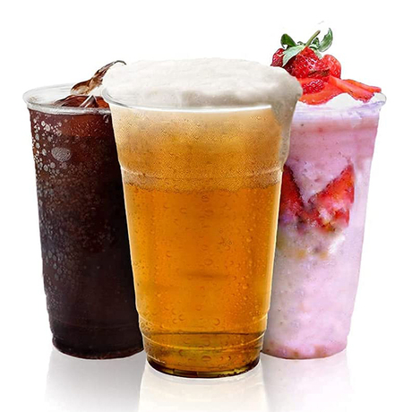 Tapa de mascotas PP transparente de 12-24 oz de plástico PP con tapa