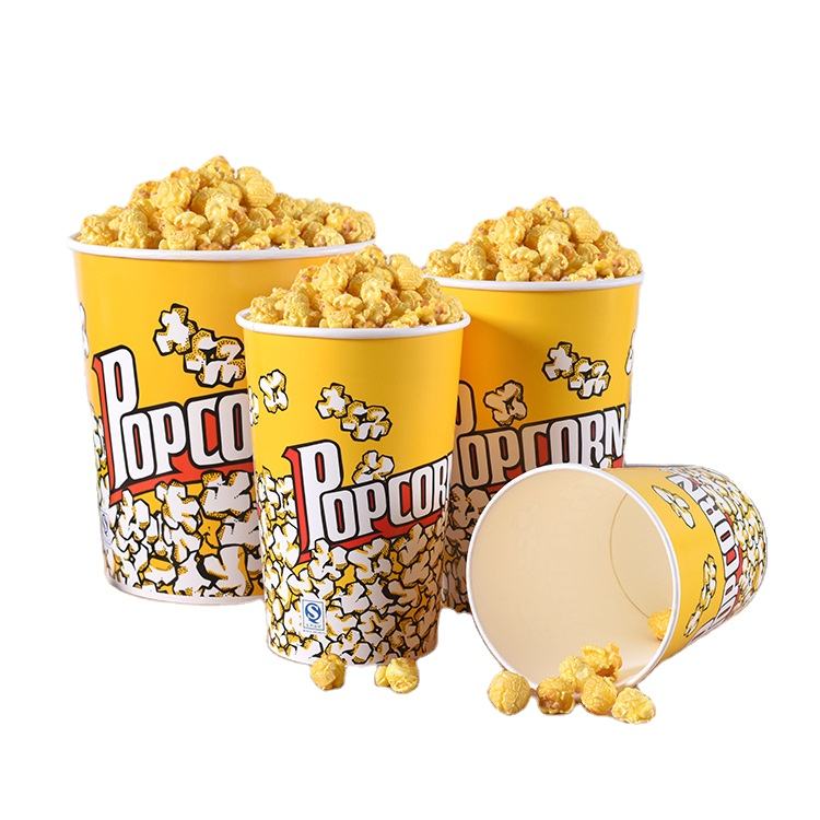 Paquete de papel de palomitas de maíz con tapa