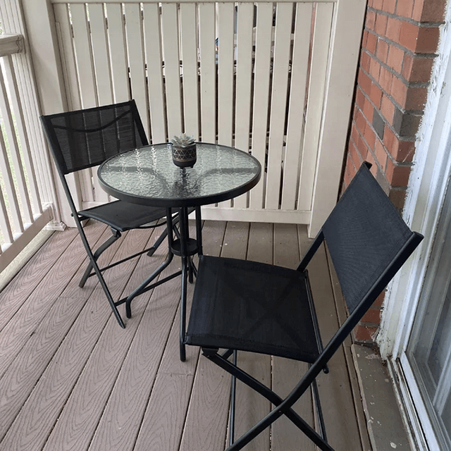 Silla de acero plegable mesa cuadrada de mesa y silla al aire libre