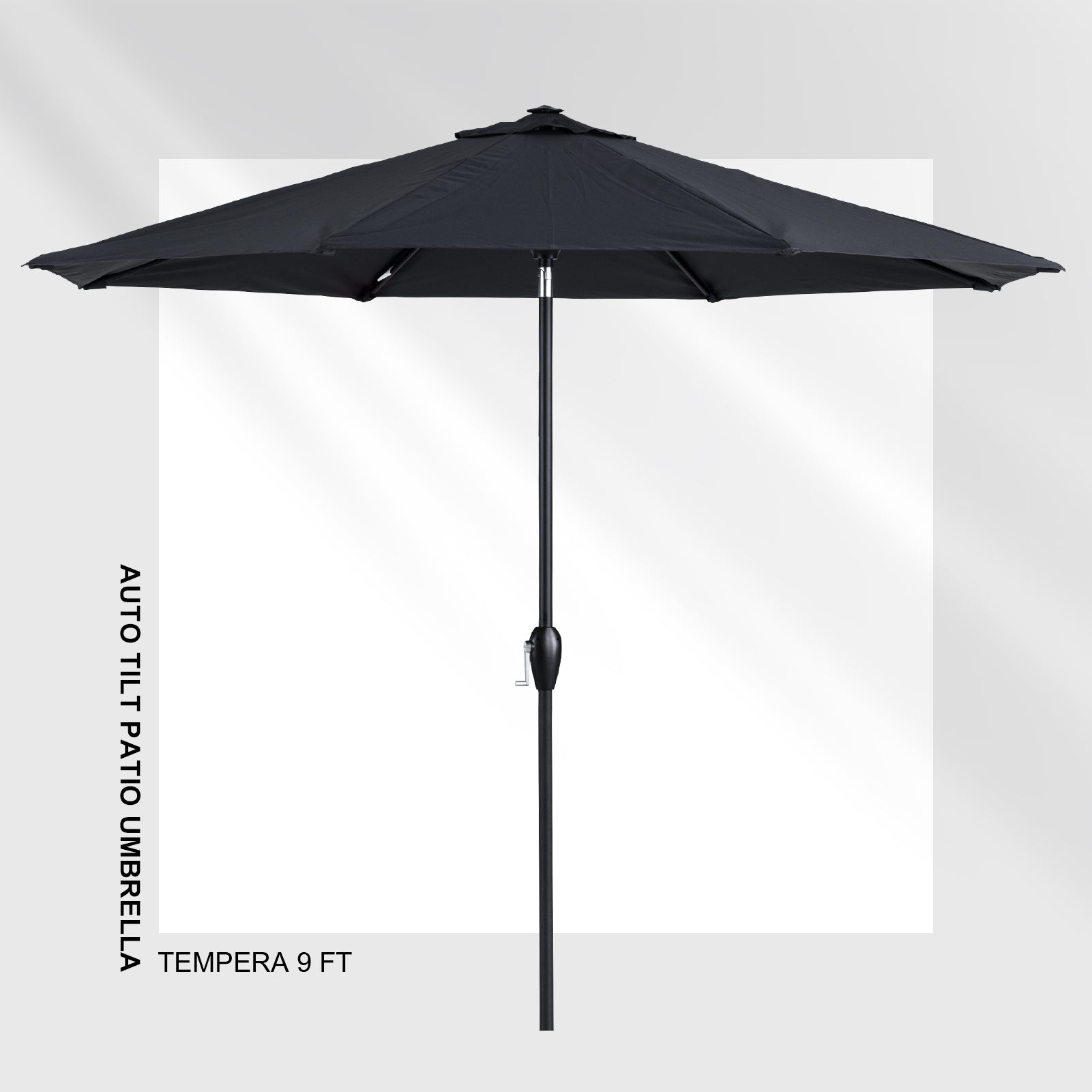 Umbrilla de patio de flora de tilt automática de 9 pies