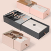 Paquete de regalo de cajón personalizado Cajas de regalo de lujo para la caja de empaque de joyas con mango de cinta Logotipo impreso estampado en caliente
