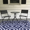 Silla de acero plegable mesa cuadrada de mesa y silla al aire libre