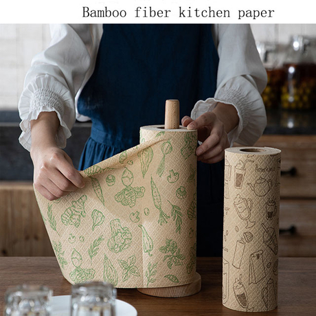 Trapo de cocina de fibra de bambú degradable para el medio ambiente