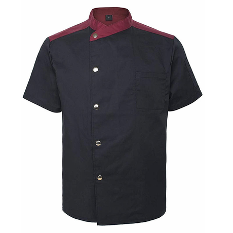 Uniformes de restaurante negro blanco corto