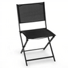 Silla de acero plegable mesa cuadrada de mesa y silla al aire libre