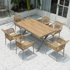 Mesa y sillas de ratán tejida de patio al aire libre