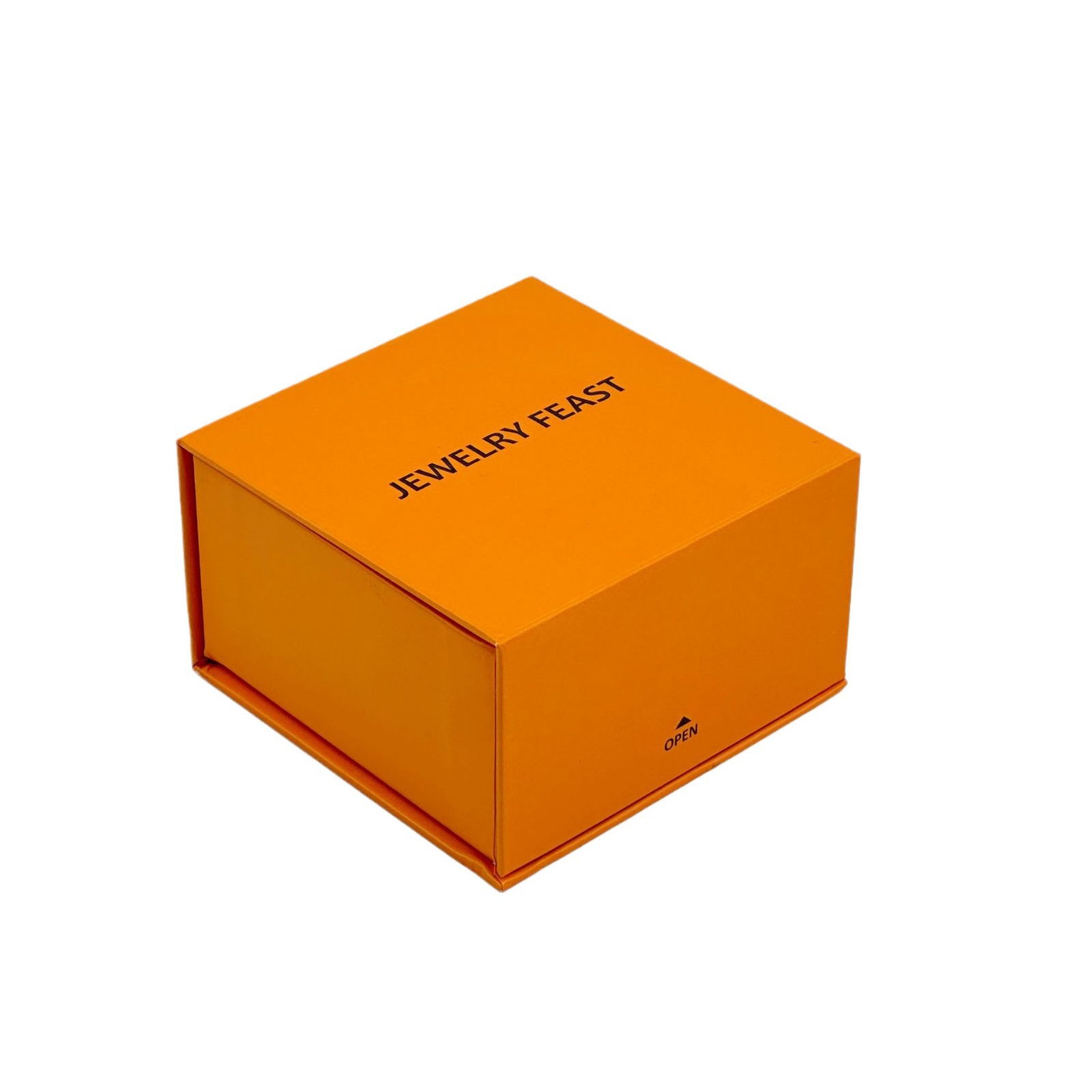 Luxury Flip Joya magnética Box de cartón Pulsero de cartón Collar de arete Joyero con logotipo