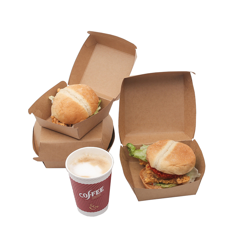 Caja de hamburguesas de comida rápida biodegradable compostable eco compostable