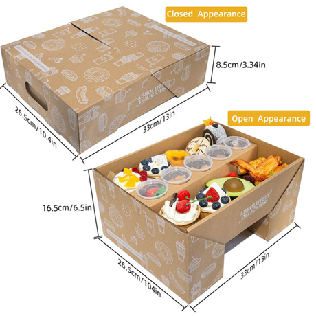 Protección ambiental mayorista Kraft Paper Takeaway Box Londer