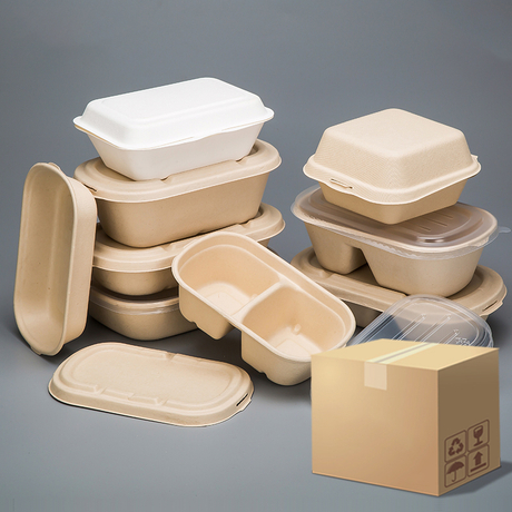 Caja de caña de caña de azúcar de recipiente de alimentos de embalaje de bagsiss