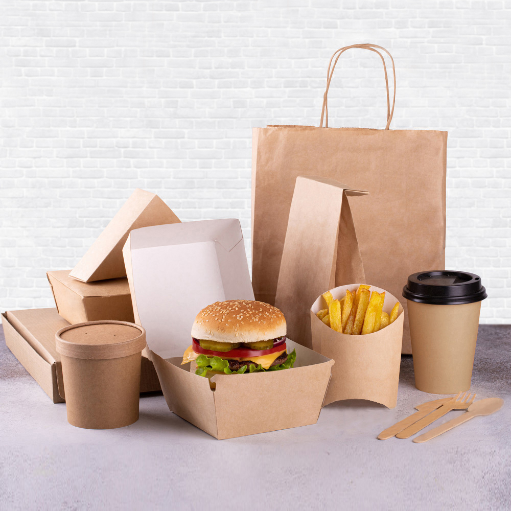 Envasado de papel para llevar a cabo contenedores de comida rápida