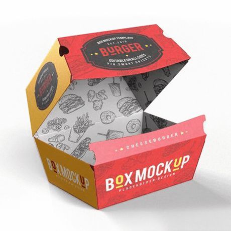 Caja de hamburguesas de papel kraft