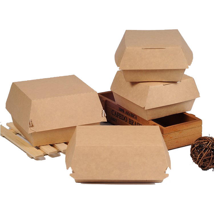 Caja de hamburguesas de comida rápida biodegradable compostable eco compostable